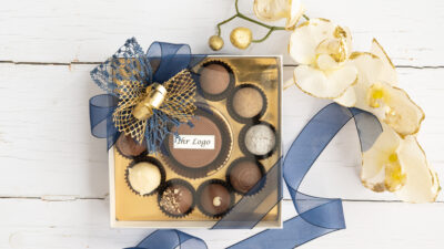 Truffes mit Firmen-Logo